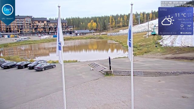Snowy Levi Peaks Ski Action Finland
