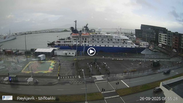 Reykjavik Midbakki Harbour Scene