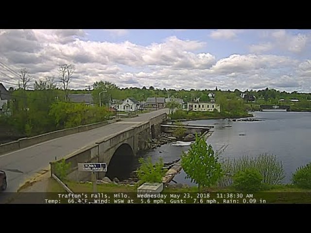 Trafton Falls in Milo, Maine