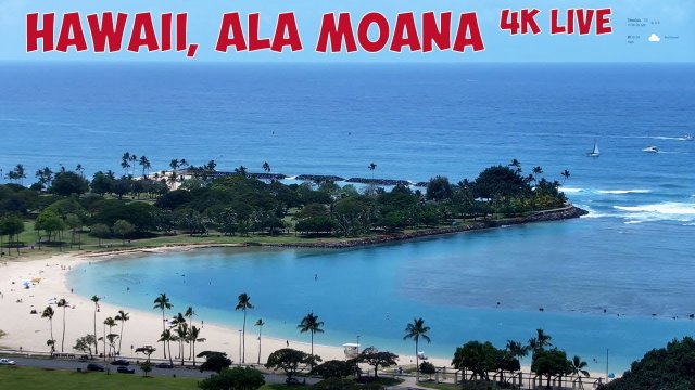 Ala Moana Beach Surf and Island Views