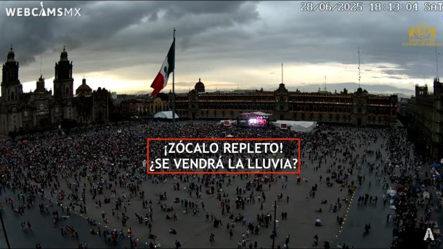 Bustling Zócalo Plaza in Mexico City