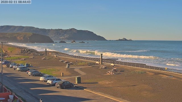 Waves at Sharp Park Beach Pacifica