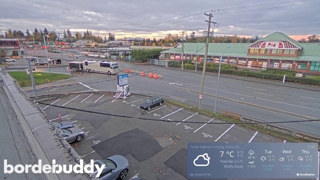 Peace Arch Border Crossing Traffic